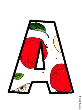 Apple Bulletin Board Décor Kit, Apple Bulletin Board Letters