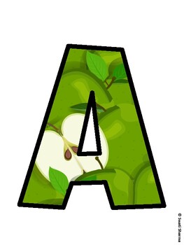 Apple Bulletin Board Décor Kit, Apple Bulletin Board Letters