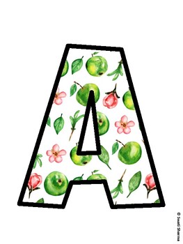 Apple Bulletin Board Décor Kit, Apple Bulletin Board Letters