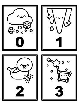 Arctic And Antarctic 0-500 Number Flash Cards,