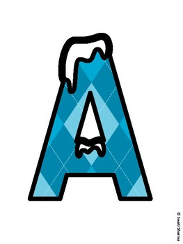 Argyle, Winter Bulletin Board Letters, Argyle, Winter Alphabet Posters