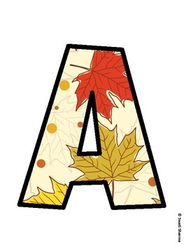 Autumn Bulletin Board Decor Kit, Autumn Bulletin Board Letters