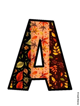 Autumn Bulletin Board Decor Kit, Autumn Bulletin Board Letters