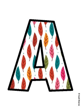 Autumn Bulletin Board Decor Kit, Autumn Bulletin Board Letters