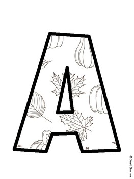Autumn Bulletin Board Decor Kit, Autumn Bulletin Board Letters