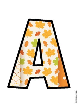 Autumn Bulletin Board Decor Kit, Autumn Bulletin Board Letters