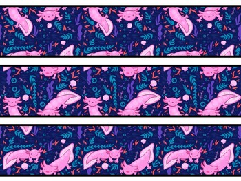 Axolotl Bulletin Board Decor Kit, Axolotl Letters, Axolotl Borders