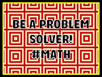 BE A PROBLEM SOLVER! #MATH Math Door Décor, Math Bulletin Board Décor