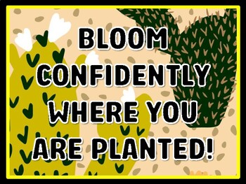 BLOOM CONFIDENTLY WHERE YOU ARE PLANTED! Succulents Door Décor