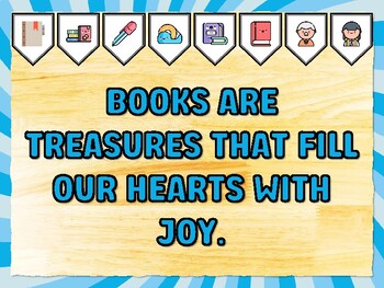 BOOKS ARE TREASURES THAT FILL OUR HEARTS WITH JOY. Reading Bulletin Board Dec