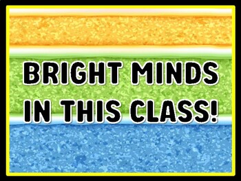 BRIGHT MINDS IN THIS CLASS! Rainbow Door Décor, Rainbow Bulletin Board Décor