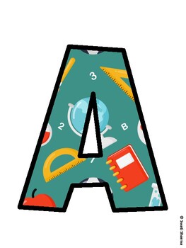 Back To School Bulletin Board Decor Kit, Back To School Bulletin Board Letter