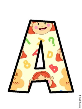 Back To School Bulletin Board Decor Kit, Back To School Bulletin Board Letter