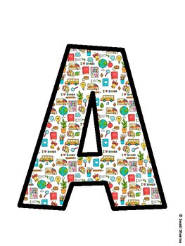 Back To School Bulletin Board Decor Kit, Back To School Bulletin Board Letter