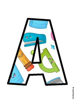 Back To School Bulletin Board Decor Kit, Back To School Bulletin Board Letter