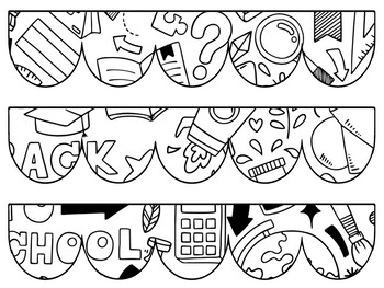 Back To School Bulletin Board Decor Kit, Back To School Letters
