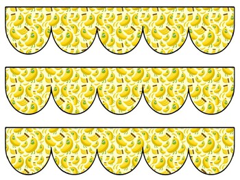 Banana Bulletin Board Decor Kit, Banana Letters