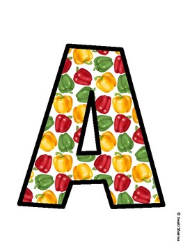 Bell Pepper Bulletin Board Décor Kit, Bell Pepper Bulletin Board Letters