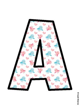 Birds Bulletin Board Decor Kit, Birds Bulletin Board Letters