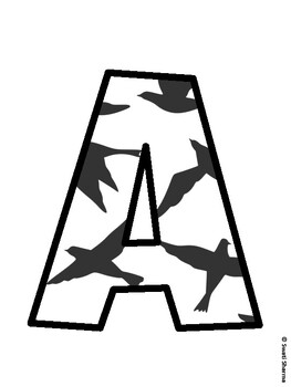 Birds Bulletin Board Decor Kit, Birds Bulletin Board Letters