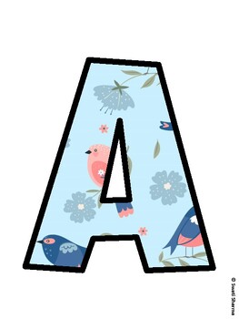 Birds Bulletin Board Decor Kit, Birds Bulletin Board Letters