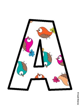 Birds Bulletin Board Decor Kit, Birds Bulletin Board Letters