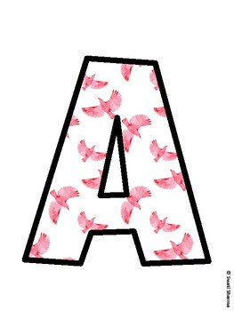 Birds Bulletin Board Decor Kit, Birds Bulletin Board Letters