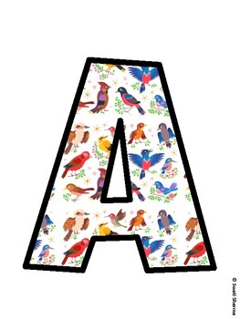 Birds Bulletin Board Decor Kit, Birds Bulletin Board Letters