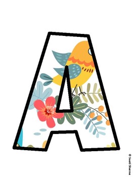 Birds Bulletin Board Decor Kit, Birds Bulletin Board Letters