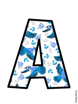 Birds Bulletin Board Decor Kit, Birds Bulletin Board Letters