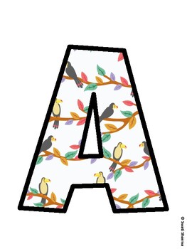 Birds Bulletin Board Decor Kit, Birds Bulletin Board Letters