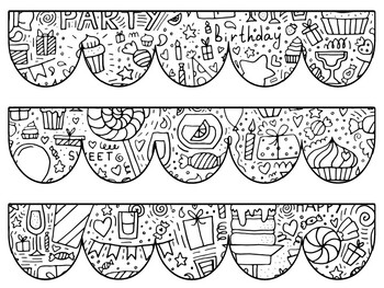 Birthday Bulletin Board Decor Kit, Birthday Letters