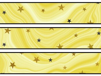 Black Yellow Bulletin Board Décor Kit, Black Yellow Letters