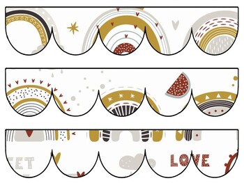 Boho Rainbow Bulletin Board Decor Kit, Boho Rainbow Letters