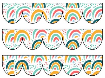 Boho Rainbow Bulletin Board Decor Kit, Boho Rainbow Letters