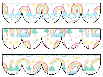 Boho Rainbow Bulletin Board Decor Kit, Boho Rainbow Letters