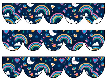 Boho Rainbow Bulletin Board Decor Kit, Boho Rainbow Letters