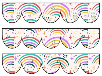 Boho Rainbow Bulletin Board Decor Kit, Boho Rainbow Letters