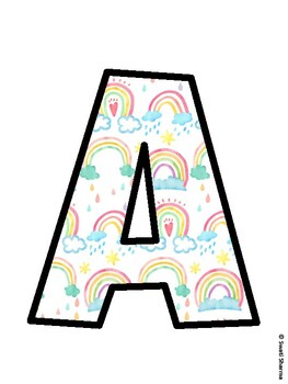Boho Rainbow Bulletin Board Décor Kit, Boho Rainbow Hallway Display, #170 Boh