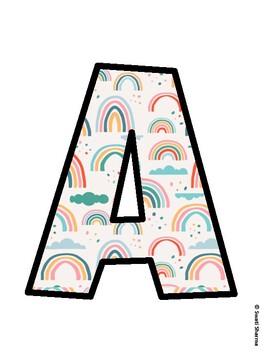 Boho Rainbow Bulletin Board Décor Kit, Boho Rainbow Hallway Display, #66 Boho