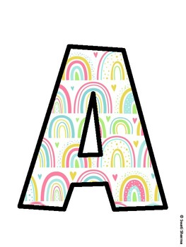 Boho Rainbow Bulletin Board Décor Kit, Boho Rainbow Hallway Display, #98 Boho