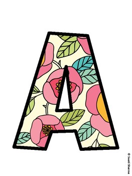 Botanical Bulletin Board Decor Kit, Botanical Bulletin Board Letters