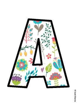 Botanical Bulletin Board Decor Kit, Botanical Bulletin Board Letters
