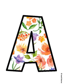 Botanical Bulletin Board Decor Kit, Botanical Bulletin Board Letters