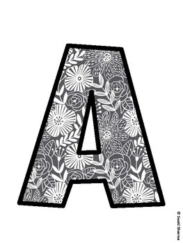 Botanical Bulletin Board Decor Kit, Botanical Bulletin Board Letters