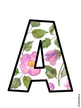 Botanical Bulletin Board Decor Kit, Botanical Bulletin Board Letters