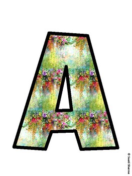 Botanical Bulletin Board Decor Kit, Botanical Bulletin Board Letters