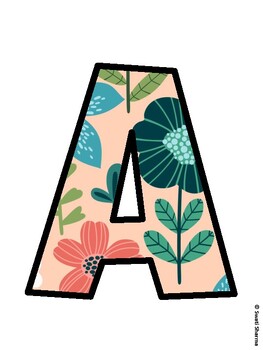 Botanical Bulletin Board Decor Kit, Botanical Bulletin Board Letters