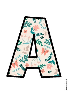 Botanical Bulletin Board Decor Kit, Botanical Bulletin Board Letters