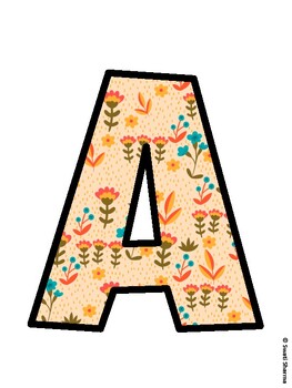 Botanical Bulletin Board Decor Kit, Botanical Bulletin Board Letters
